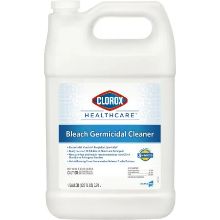Clorox - 68978 - Healthcare Bleach Germicidal Healthcare Bleach Germicidal Surface Disinfectant Cleaner Refill Manual Pour Liquid 1 gal. Jug Fruity Floral Bleach Scent NonSterile