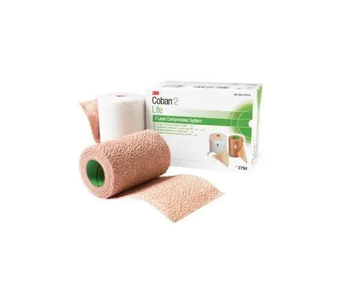 3M - 2794N - Lite Compression System Includes: Roll 1 Comfort Layer 4" x 2.9 yds, Upstretched, Roll 2  Compression Layer 4" x 5.1 yds, Fully Stretched, Green, 1/bx, 8 bx/cs (Continental US+HI Only)