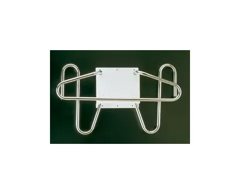 Alimed - 2970011620 - Apron And Glove Wall Rack 16 H X 28 W X 6 D Inch, 10 W X 9-3/4 H Inch Base Measurement, White, Baked Enamel, Heavy Duty, Holds Up To Six Aprons