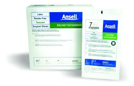 Ansell Healthcare - 5788004 - Ansell ENCORE Latex Ortho Surgical Glove ENCORE Latex Ortho Size 7.5 Sterile Latex Standard Cuff Length Fully Textured Brown Chemo Tested