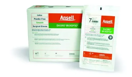 Ansell Healthcare - 5787006 - Ansell ENCORE Latex Micro Surgical Glove ENCORE Latex Micro Size 8.5 Sterile Latex Standard Cuff Length Micro Textured Brown Chemo Tested