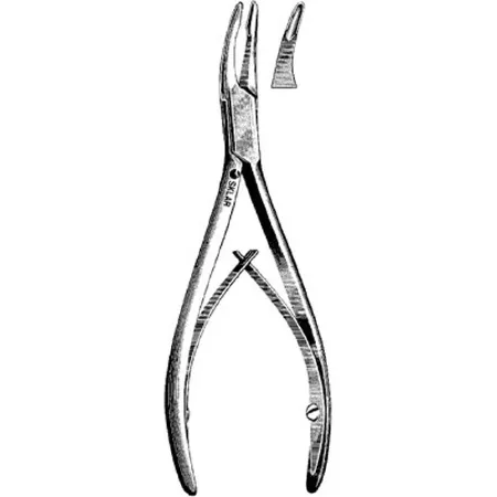 Sklar - 40-3192 - General Purpose Rongeur Friedman Curved Hollow Tips Plier Type Handle 6-1/2 Inch Length