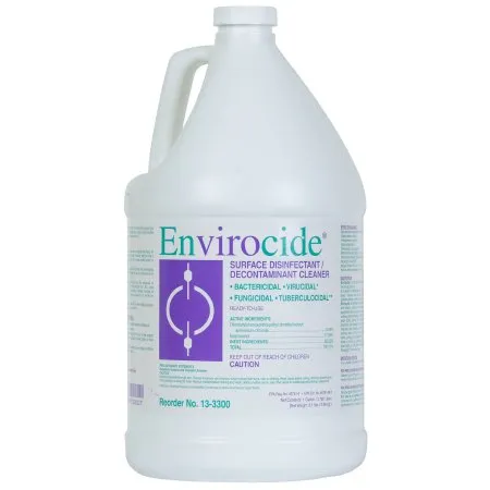 Metrex Research - Envirocide - 13-3300 -   Surface Disinfectant Cleaner Alcohol Based Manual Pour Liquid 1 gal. Jug Alcohol Scent NonSterile