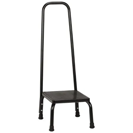 McKesson - From: 81-11220 To: 81-31220 - Step Stool with Handrail Bariatric 2 Steps Powder Coated Steel Frame 9 / 16 Inch Step Height