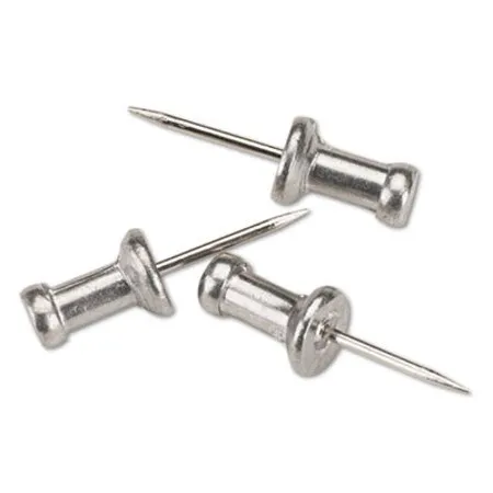 GEM - GEM-CPAL4 - Aluminum Head Push Pins, Aluminum, Silver, 0.5, 100/box