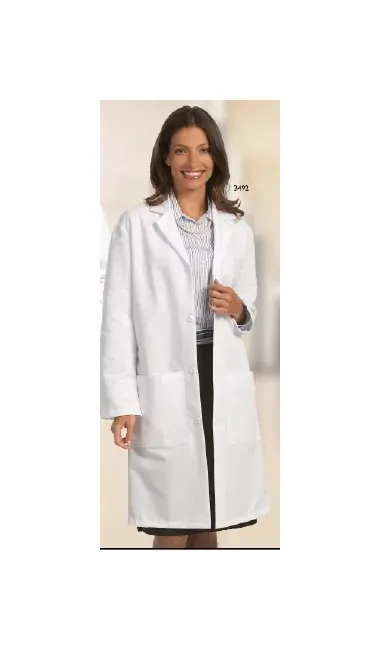 Fashion Seal Uniforms - 415-S - Lab Coat White Small Knee Length 100% Cotton Reusable