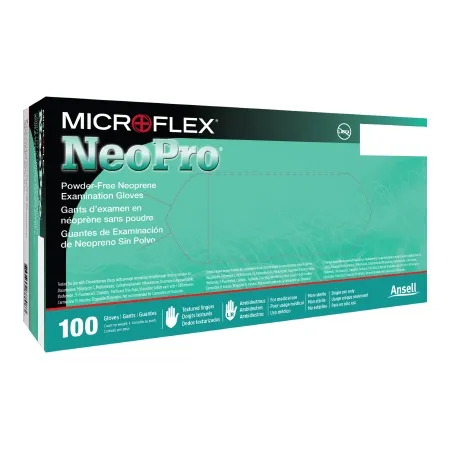 Microflex Medical - NeoPro - NPG-888-XS - Exam Glove NeoPro X-Small NonSterile Polychloroprene Standard Cuff Length Textured Fingertips Green Chemo Tested