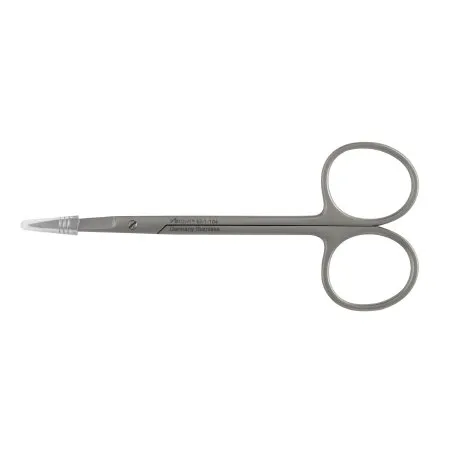 McKesson - From: 43-1-104 To: 43-1-107 - Argent Iris Scissors Argent 4 1/2 Inch Surgical Grade Stainless Steel Finger Ring Handle Straight Sharp Tip / Sharp Tip