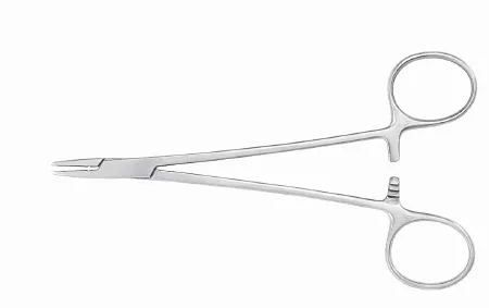 McKesson - 43-1-838 - Needle Holder Mckesson Argent 6 Inch Length Serrated Jaws Finger Ring Handle
