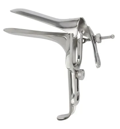 McKesson - 43-2-303 - Vaginal Speculum McKesson Graves NonSterile Office Grade Stainless Steel Small Double Blade Duckbill Reusable Without Light Source Capability