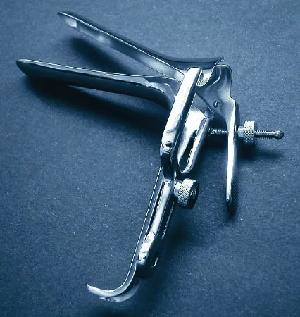 McKesson - 43-2-348 - Vaginal Speculum McKesson Pederson NonSterile Office Grade Stainless Steel Medium Double Blade Duckbill Reusable Without Light Source Capability