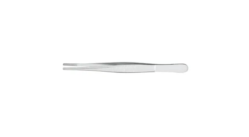 McKesson - 43-2-710 - Dressing Forceps McKesson 5 Inch Length Office Grade Stainless Steel NonSterile NonLocking Thumb Handle Serrated Tip