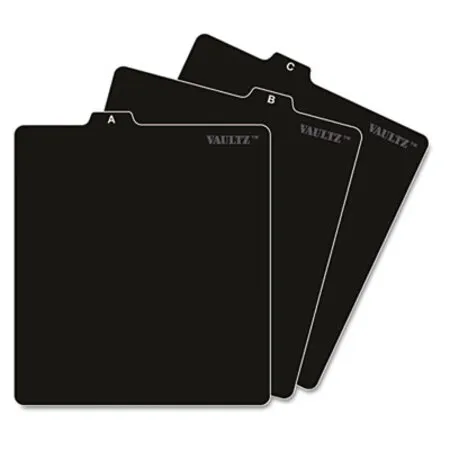 Vaultz - IDE-VZ01176 - A-z Cd File Guides, 1/3-cut Top Tab, A To Z, 5 X 5.75, Black, 26/set