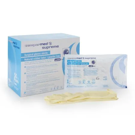 Sempermed USA - Sempermed Supreme - SPFP600 - Surgical Glove Sempermed Supreme Size 6 Sterile Latex Standard Cuff Length Fully Textured Ivory Not Chemo Approved