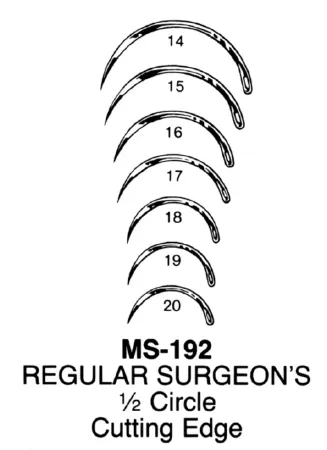 Integra Lifesciences - Integra Miltex - MS192-16 - Conventional Cutting Suture Needle Integra Miltex Regular Surgeon s Type Size 16 Needle Reusable