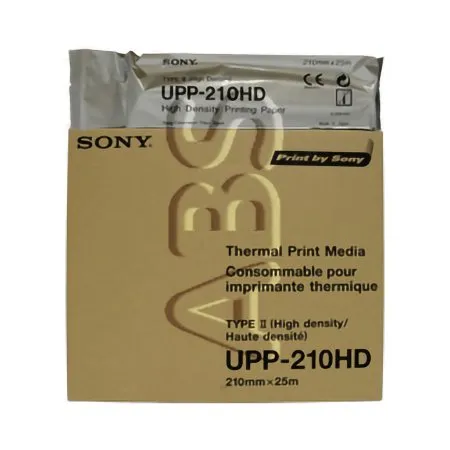 Print Media - Sony - 2100254 -  Diagnostic Recording Paper  Thermal Paper 210 mm X 25 Meter Roll Without Grid