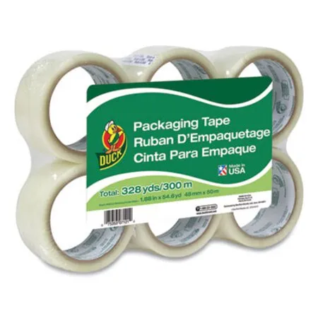Duck - DUC-240053 - Commercial Grade Packaging Tape, 3 Core, 1.88 X 55 Yds, Clear, 6/pack