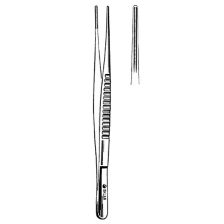 Sklar - 52-5198 - Tissue Forceps Sklar Debakey 12 Inch Length Or Grade Stainless Steel Nonsterile Nonlocking Thumb Handle Straight Blunt 2 Mm Jaws With 1 X 2 Rows Of Fine Atraumatic Teeth