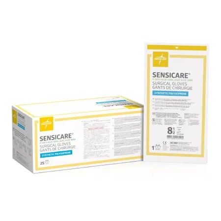 Medline - SensiCare - MSG1085 - Surgical Glove Sensicare Size 8.5 Sterile Polyisoprene Standard Cuff Length Smooth White Chemo Tested