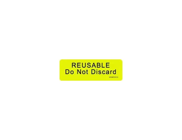 Precision Dynamics - Barkley - MV06FC0333 - Pre-printed Label Barkley Advisory Label Fluorescent Chartreuse Reusable Do Not Discard Black Safety And Instructional 1 X 2-15/16 Inch