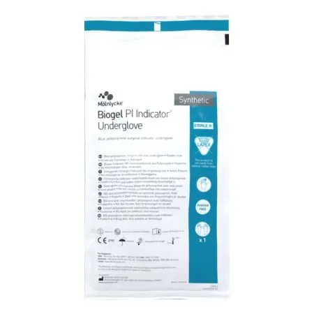 MOLNLYCKE HEALTH CARE - PI Indicator - 41665 - Molnlycke Health Care Us  Biogel  SZ 6.5, Blue Synthetic Surgical Glove Combined with the Biogel PI Overglove.  Latex Free.  Sterile.