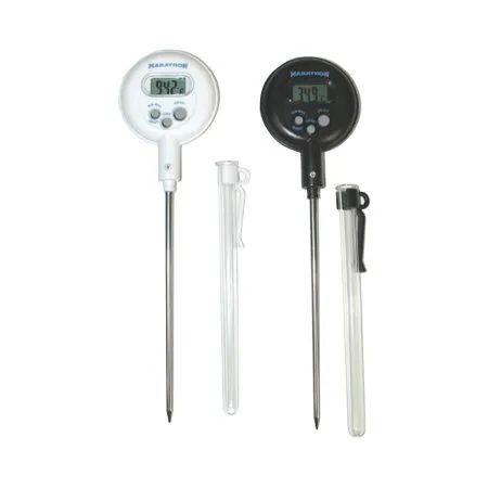 PANTek Technologies - Marathon - S40796 - Digital Laboratory Thermometer Marathon Fahrenheit / Celsius 14° to 392°F (-10° to +200°C) Stainless Steel Probe Free-standing Battery Operated