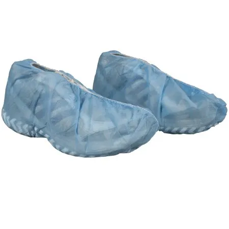 Dynarex - 2132 - Shoe Cover One Size Fits Most Shoe High Nonskid Sole Blue NonSterile