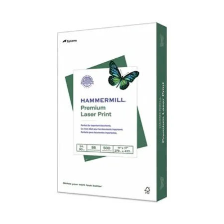 Hammermill - HAM-104620 - Premium Laser Print Paper, 98 Bright, 24 Lb Bond Weight, 11 X 17, White, 500/ream