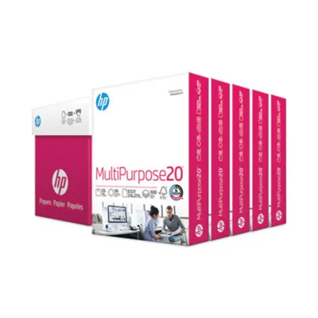 HP Papers - HEW-115100 - Multipurpose20 Paper, 96 Bright, 20 Lb Bond Weight, 8.5 X 11, White, 500 Sheets/ream, 5 Reams/carton