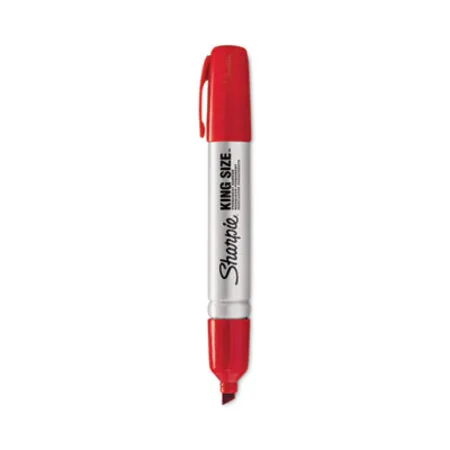 Sharpie - SAN-15002 - King Size Permanent Marker  Broad Chisel Tip  Red  Dozen