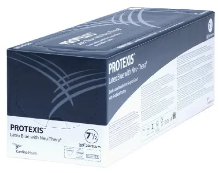 Cardinal - Protexis - 2D72LU65 - Health Med   Latex Blue with Neu Thera Surgical Gloves, Powder Free, Sterile, Emolient Coating, Size 6.5