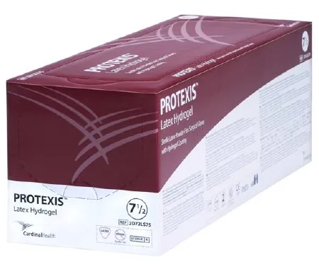Cardinal - Protexis Latex Hydrogel - 2D72LS75 - Surgical Glove Protexis Latex Hydrogel Size 7.5 Sterile Latex Standard Cuff Length Smooth Translucent Yellow Not Chemo Approved