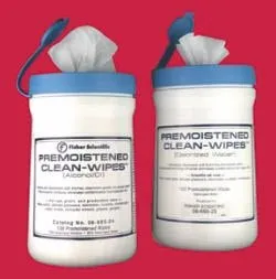 Fisher Scientific - Fisherbrand Clean-Wipes - 0666524 - Fisherbrand Clean-wipes Surface Disinfectant Cleaner Premoistened Manual Pull Wipe 100 Count Canister Alcohol Scent Nonsterile
