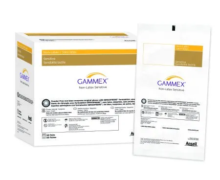 Ansell Healthcare - GAMMEX Non-Latex Sensitive - 20277285 - Ansell GAMMEX Non Latex Sensitive Surgical Glove GAMMEX Non Latex Sensitive Size 8.5 Sterile Polychloroprene Standard Cuff Length Micro Textured Cream Chemo Tested