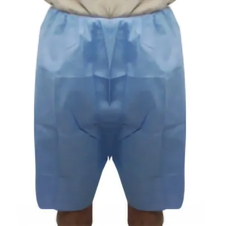 HPK Industries - 7555 2XL - Exam Shorts 2X-Large Blue SMS Adult Disposable