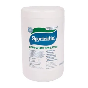 Contec - Sporicidin - CAN-18012F - Sporicidin Surface Disinfectant Cleaner Premoistened Manual Pull Wipe 180 Count Canister Fresh Scent Nonsterile