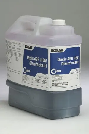 Ecolab - Oasis 499 HBV - 6100281 - Oasis 499 HBV Surface Disinfectant Cleaner Quaternary Based Manual Pour Liquid Concentrate 2.5 gal. Jug Scented NonSterile