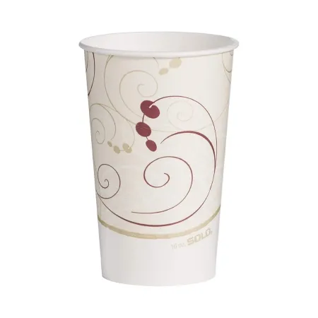 RJ Schinner Co - Solo - RP16P-J8000 - Drinking Cup Solo 16 oz. Symphony Print Wax Coated Paper Disposable
