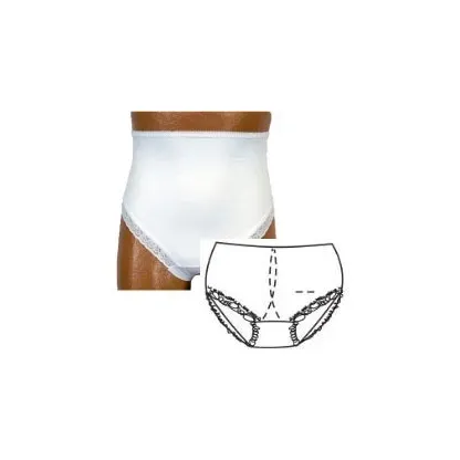 Team Options - 880-04-LC - OPTIONS Ladies' Brief with Built-In Barrier/Support, White, Center Stoma, Large