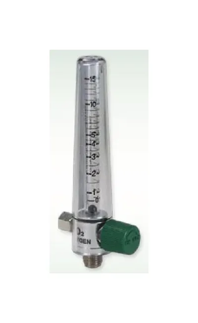 Precision Medical - 8MFA2003PTO - Precision Medical Medical Air Flowmeter Adjustable With 1 Power Take-off 0 - 15 Lpm Diss Hand Tight Adapter