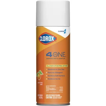 Clorox - CloroxPro Clorox 4 in One - 31043 - CloroxPro Clorox 4 in One Surface Disinfectant / Sanitizer Alcohol Based Aerosol Spray Liquid 14 oz. Can Citrus Scent NonSterile