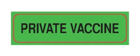 United Ad Label - UAL - UL356435V - Pre-printed Label Ual Auxiliary Label Green Paper Private Vaccine Black Confidential 5/16 X 1-1/4 Inch