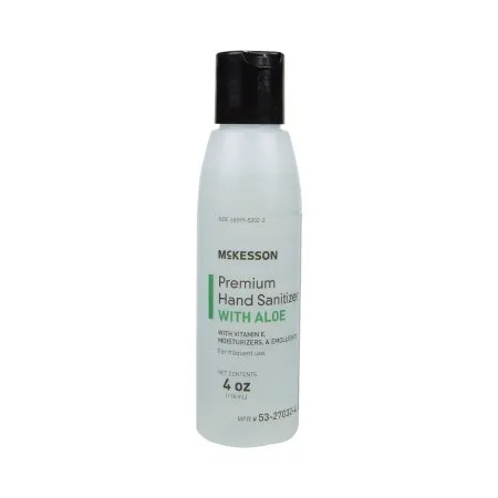 McKesson - 53-27032-4 - Premium Hand Sanitizer with Aloe Premium 4 oz. Ethyl Alcohol Gel Bottle