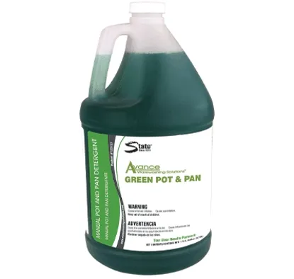 State Cleaning Solutions - Avance Green Pot & Pan - 125138 - Dish Detergent Avance Green Pot & Pan 1 gal. Jug Liquid Concentrate Chlorine Scent