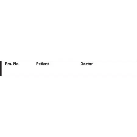 Precision Dynamics - PDC - N-5-1 - Pre-printed Label Pdc Advisory Label White Paper Rm No.__patient_doctor_ Black Patient Information 1/2 X 4-1/2 Inch