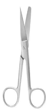 McKesson - 43-1-271 - Operating Scissors Mckesson Argent 5 Inch Length Surgical Grade Stainless Steel Finger Ring Handle Straight Sharp Tip / Blunt Tip
