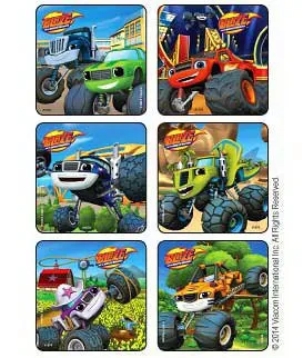 Medibadge - Disney - 1576 - Disney 75 Per Roll Blaze And The Monster Machines - Cool Trucks Sticker 2-1/2 Inch