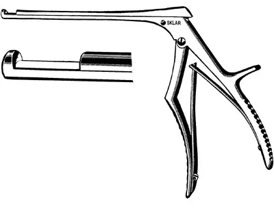 Sklar - 42-3441 - Laminectomy Rongeur Love-kerrison 40° Forward Angled Bite Plier Type Handle With Spring 1 Mm Bite X 6 Inch Length