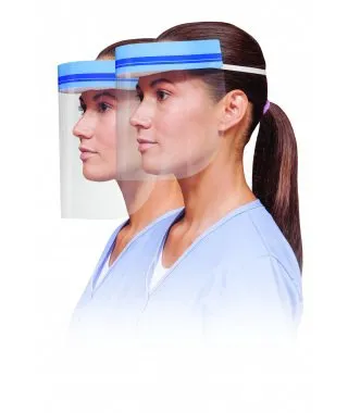 SPS Medical Supply - Crosstex - GCSS9B - Wraparound Face Shield Crosstex One Size Fits Most Full Length Anti-fog Disposable NonSterile