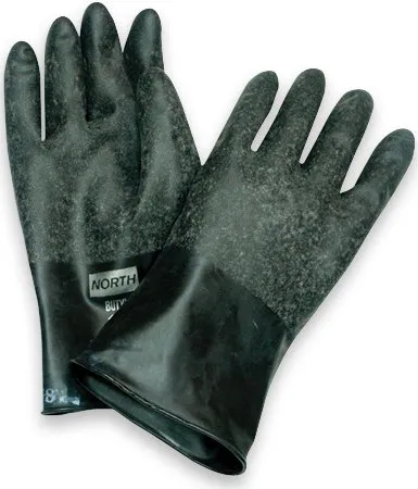 Fisher Scientific - North - 113949B - Utility Glove North Size 8 Butyl Rubber Black 11 Inch Beaded Cuff NonSterile